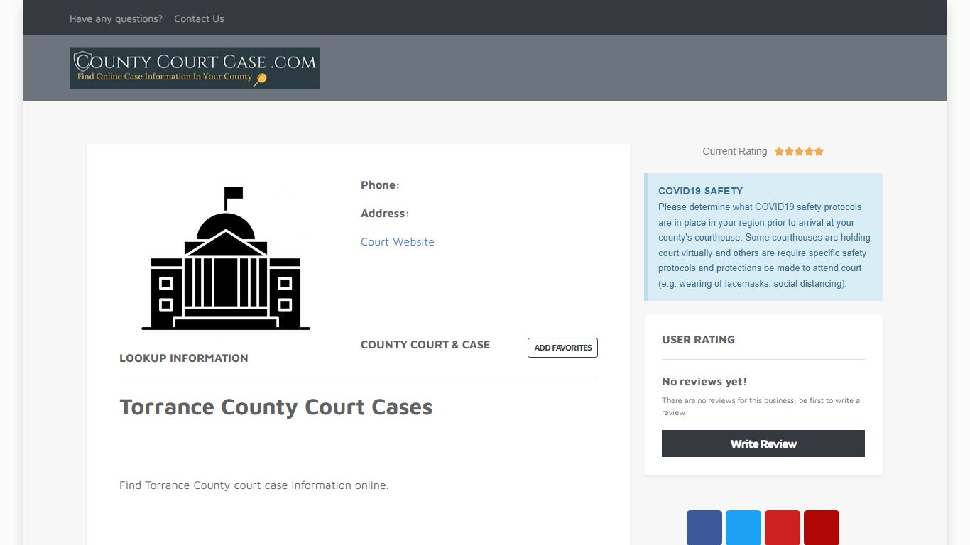 Torrance County | County Court Case Search & Lookup | CountyCourtCase ...