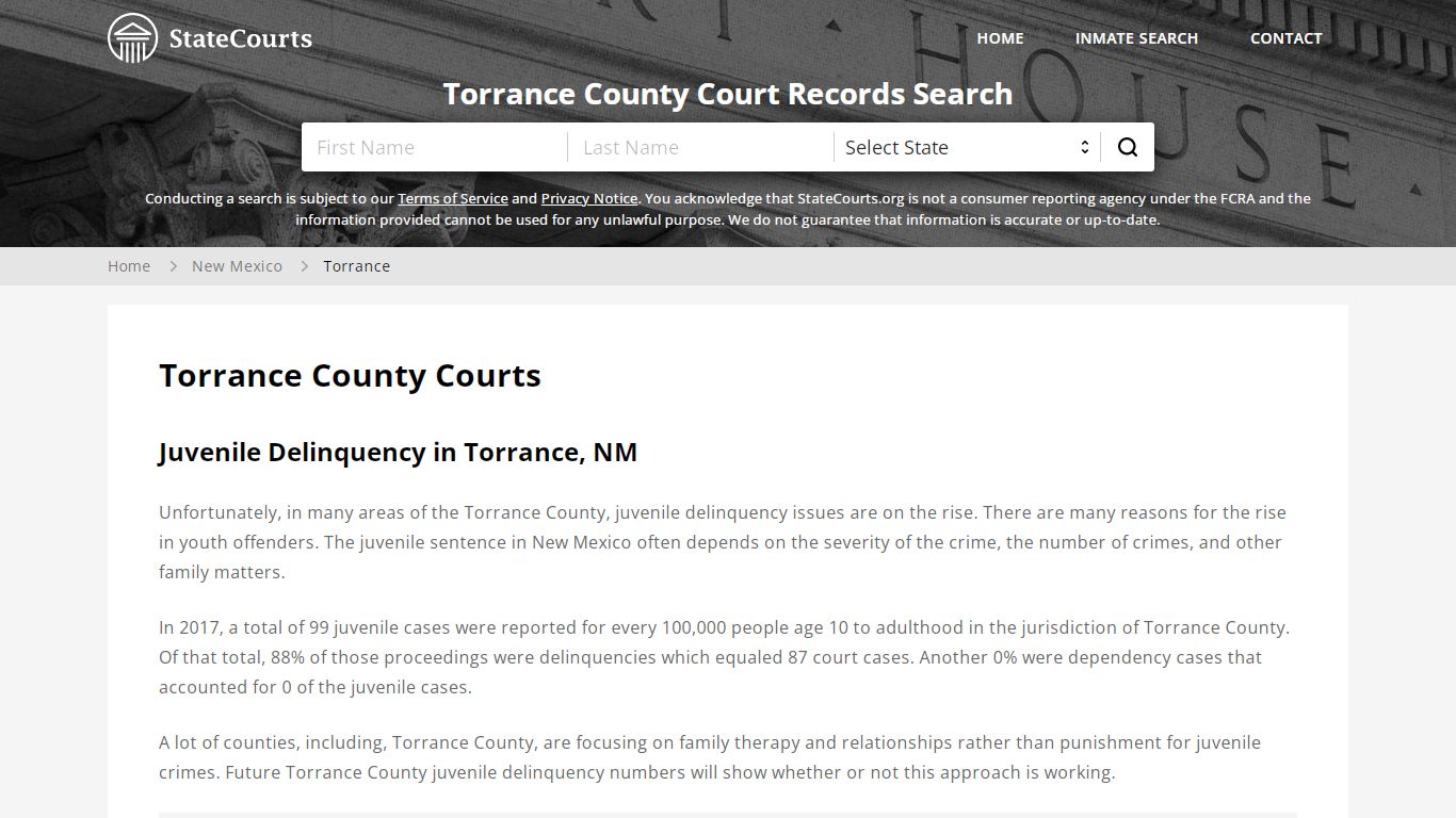 Torrance County, NM Courts - Records & Cases - StateCourts